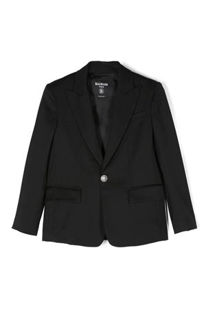 Black virgin wool jacket  BALMAIN PARIS KIDS | BS2P34I0089930AG